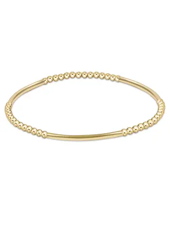 enewton Bliss Bar Gold Pattern 2.5MM Bead Bracelet-Gold