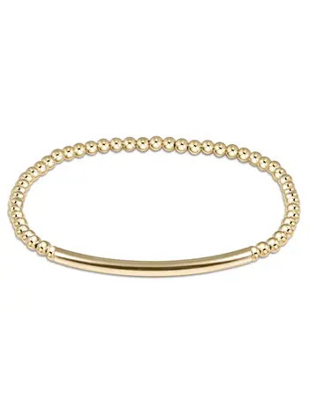 enewton Classic Gold 3MM Bead Bracelet-Bliss Bar Smooth