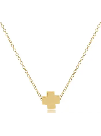 enewton 16" Necklace Gold-Signature Cross Gold