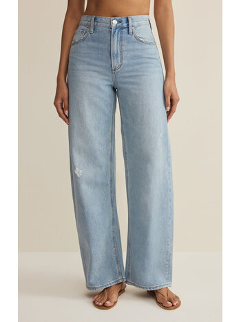 Z Supply Remi High Rise Bowed Wide Leg Jean