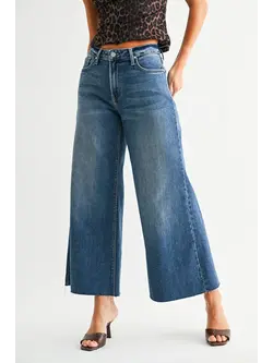 Just Black Denim Wide Leg Flare Crop