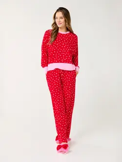 Mini Hearts Jersey Knit PJ Set
