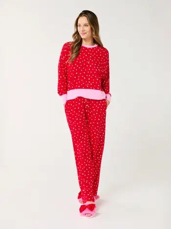 Mini Hearts Jersey Knit PJ Set