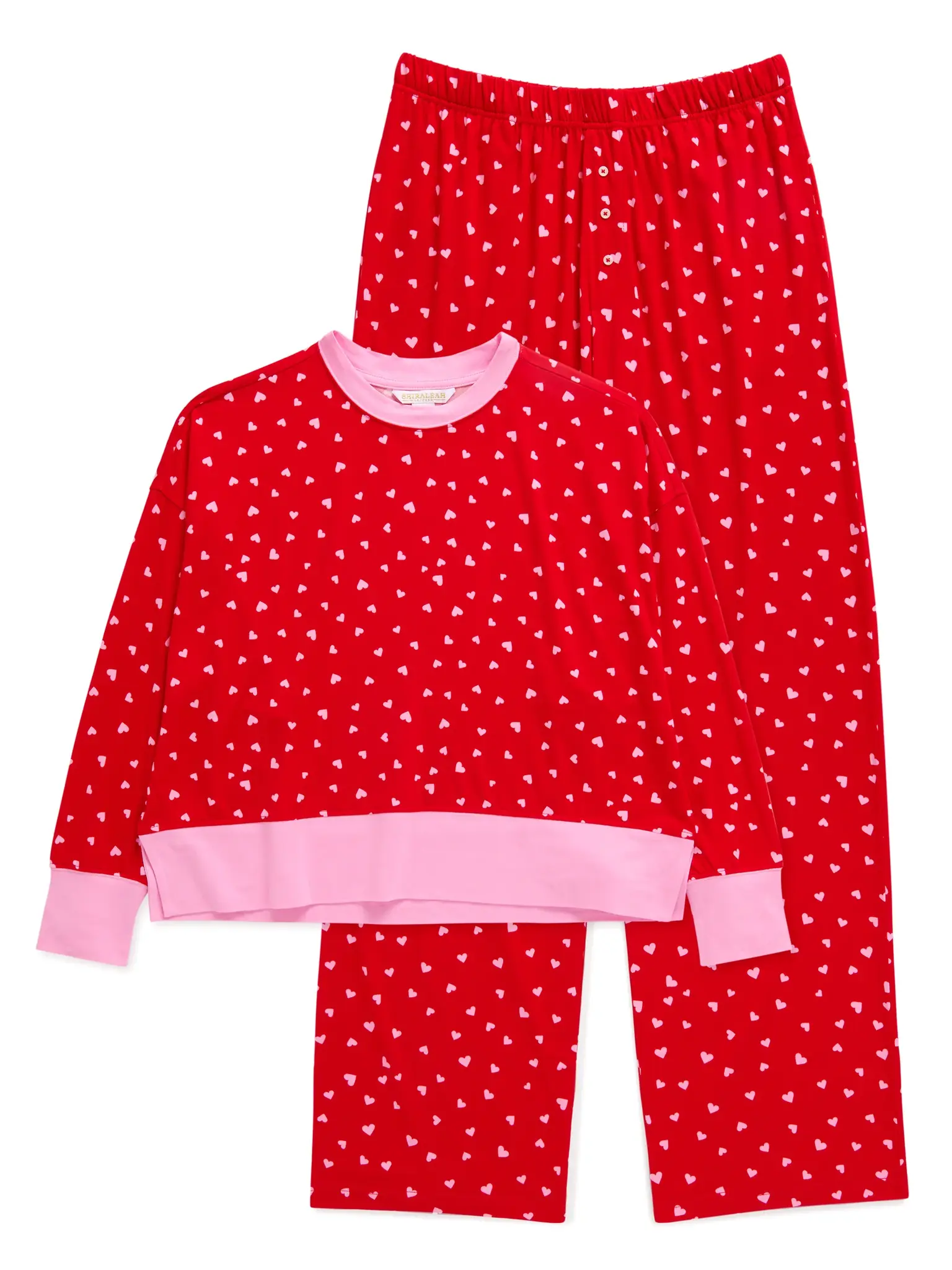 Mini Hearts Jersey Knit PJ Set