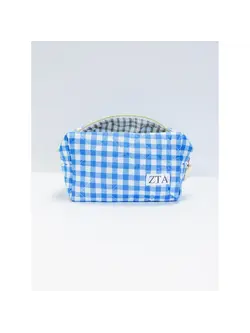 Duo Threads Sorority Gingham Quilted Makeup Bag