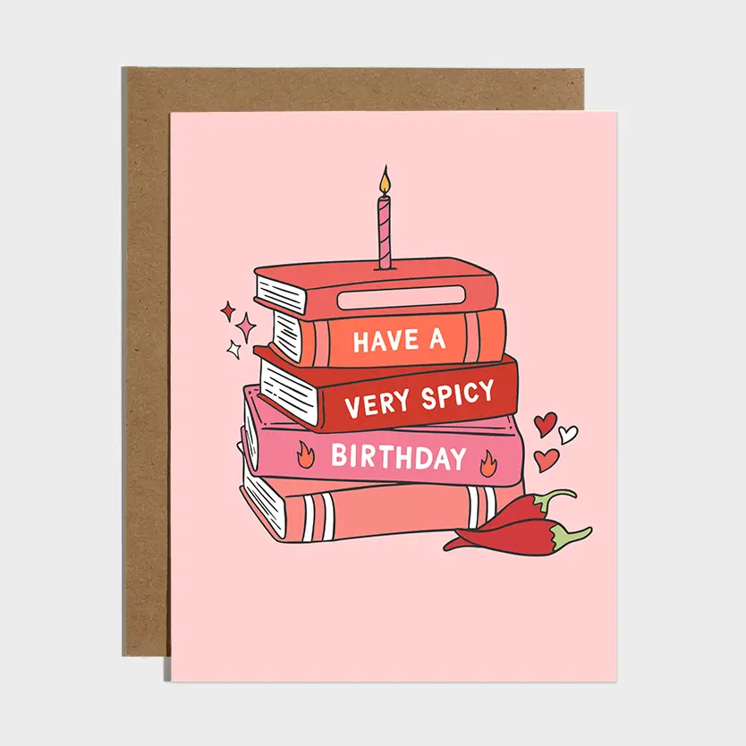 Brittany Paige Have A Spicy Bookish Birthday Card