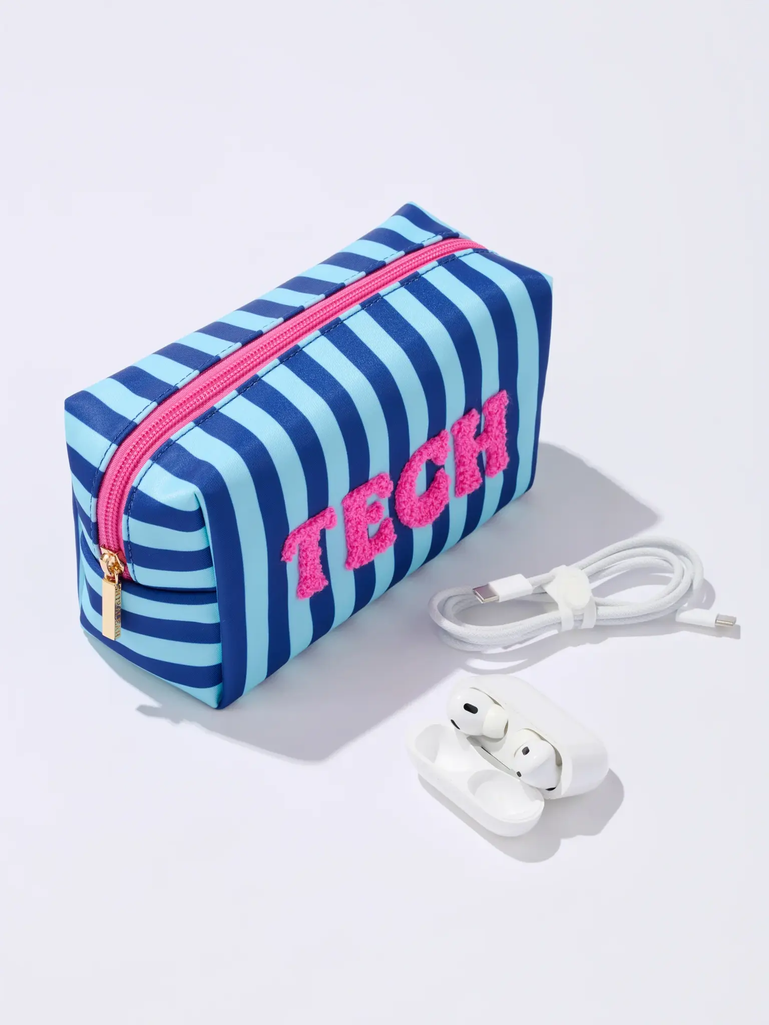 Tech Small Zip Pouch, Blue