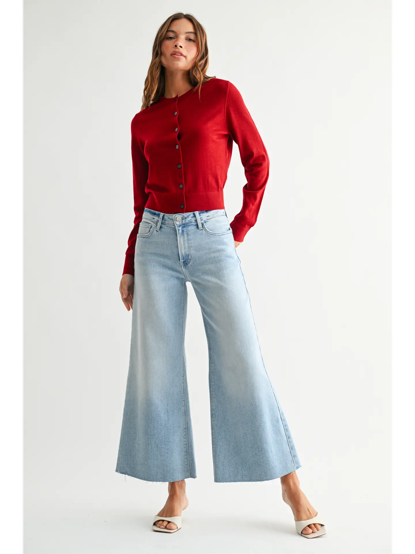 Just Black Denim Wide Leg Crop