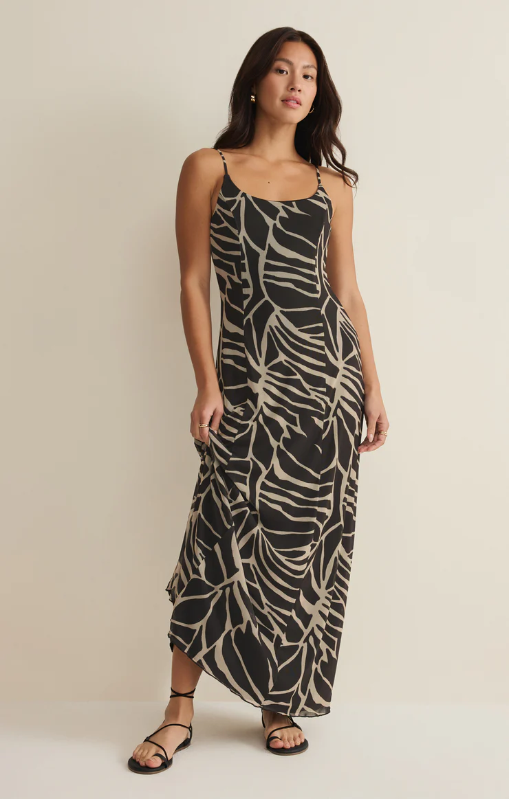 Z Supply Charisma Tova Palm Midi Dress