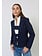 Central Park West Chelsea Rugby Stripe Sweater Dickey Jacket