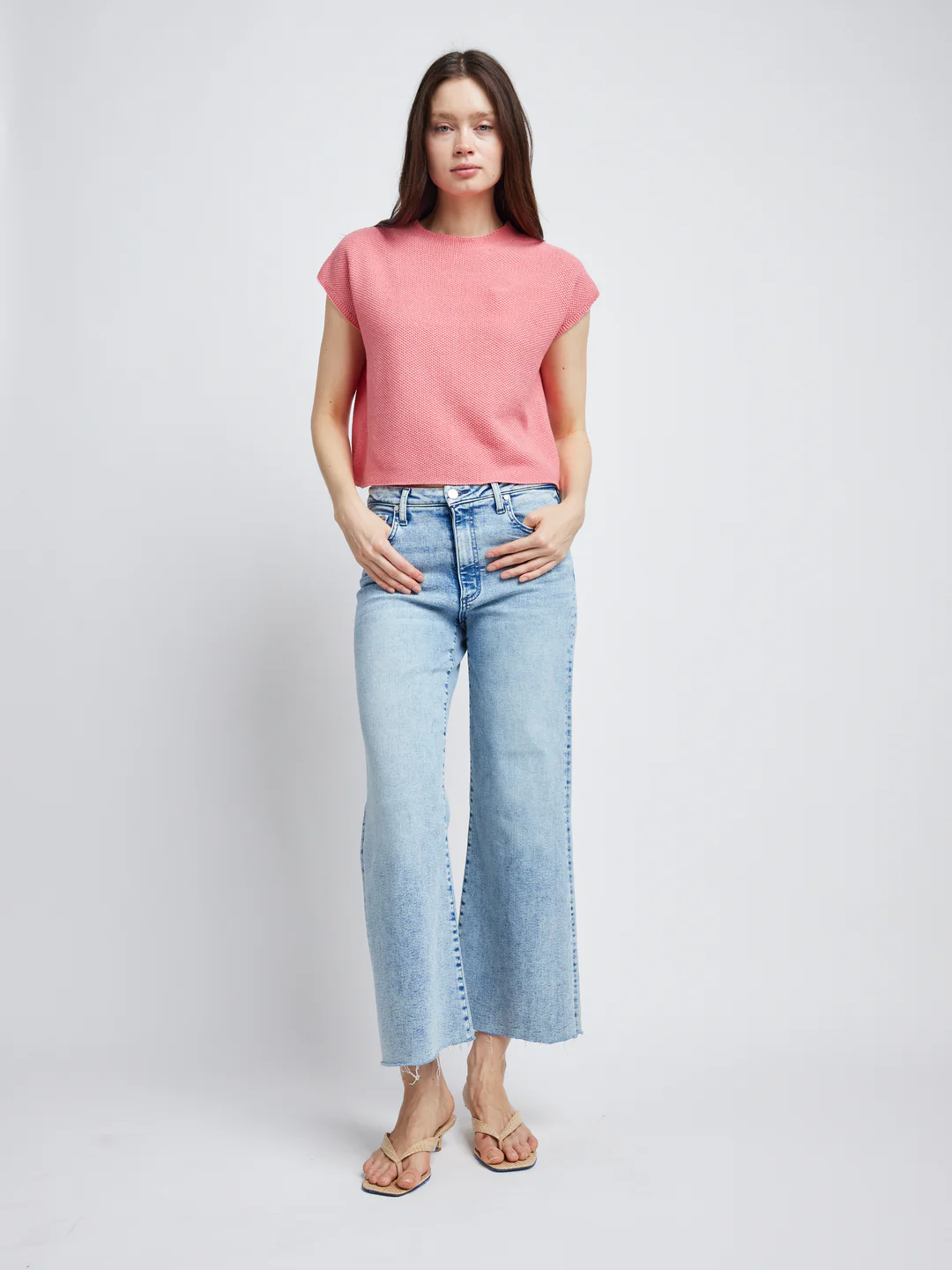 Self Contrast Gillian Sweater Tee