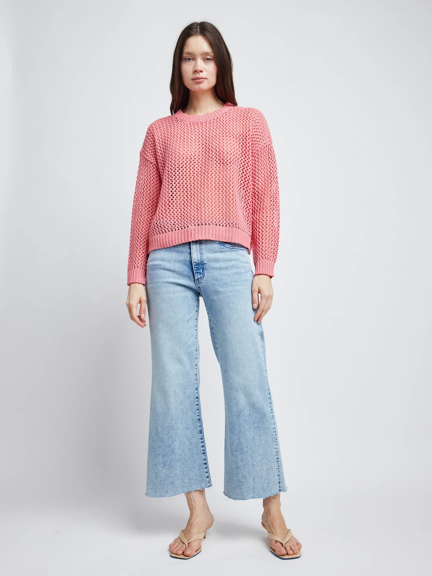 Self Contrast Alanna Fishnet Sweater