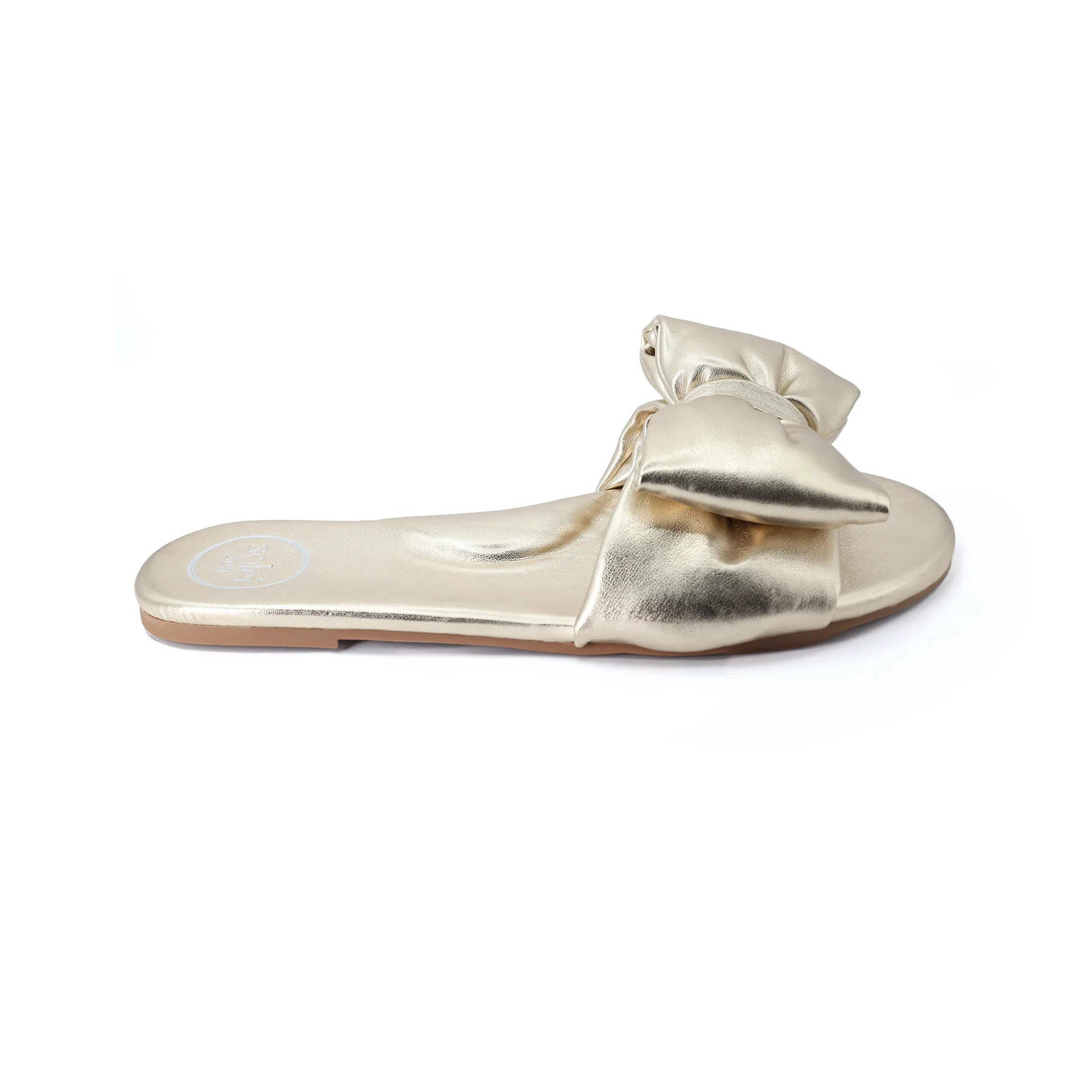 Solei Sea Rafie Bow Slide Sandal