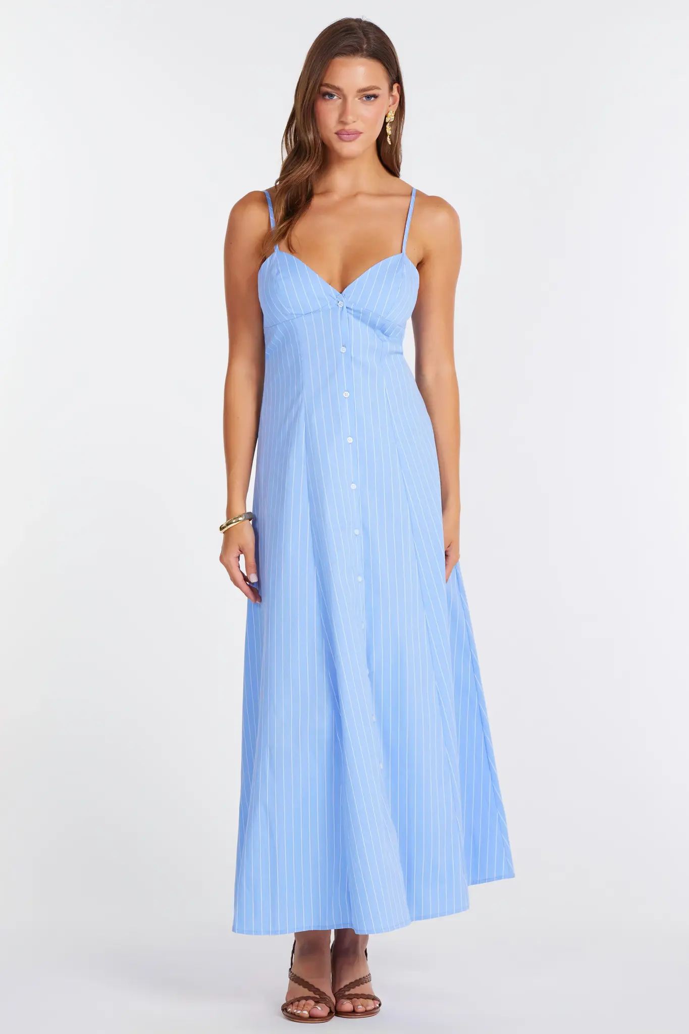 Bishop & Young Adria Poplin Button Front Dress