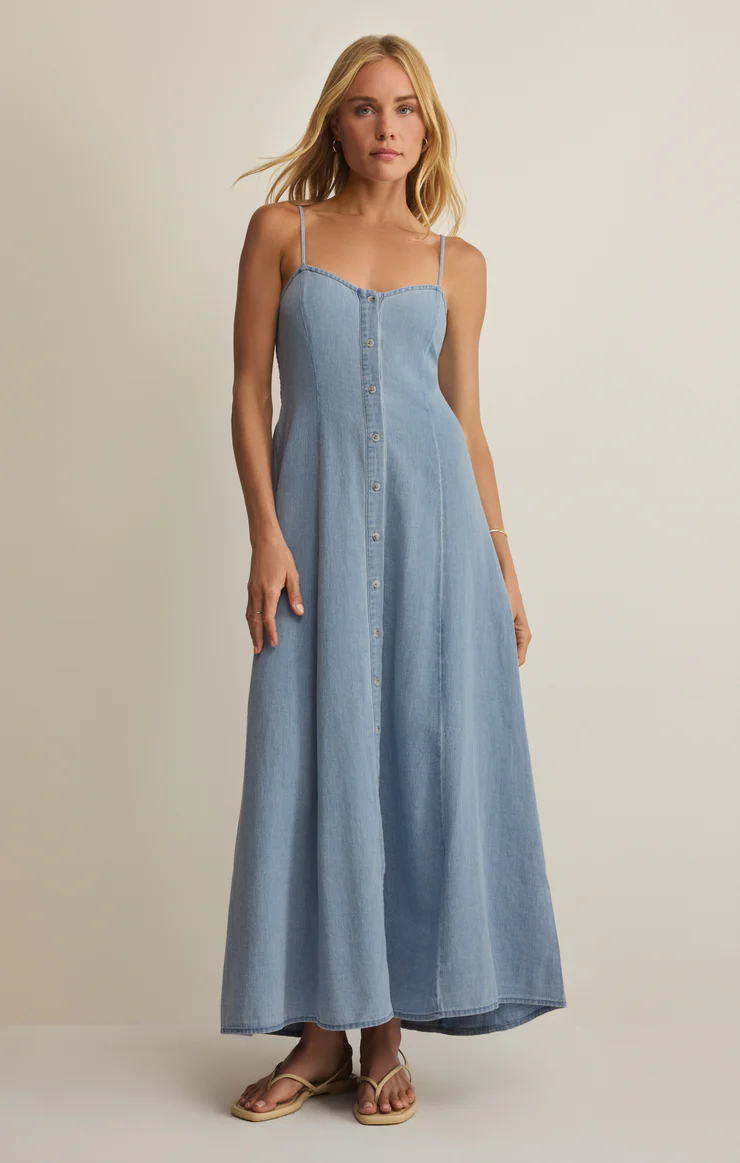 Z Supply Angel Eyes Twill Midi Dress
