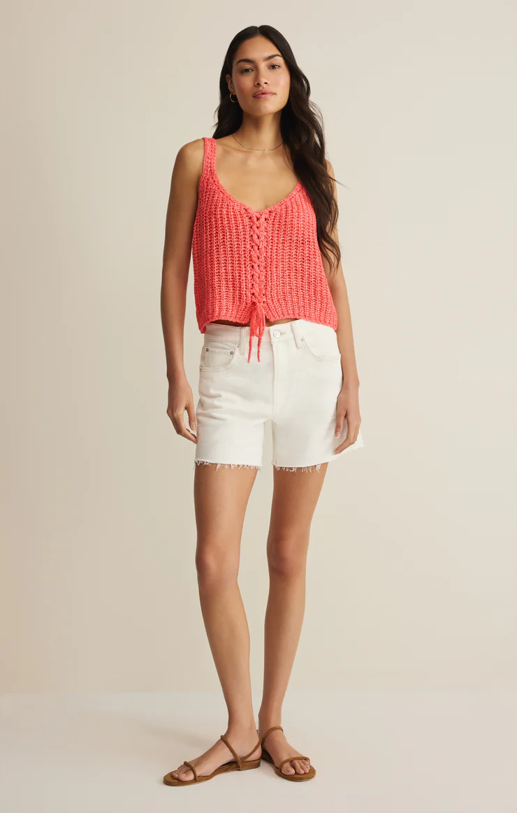 Z Supply Tate Lace Up Sweater