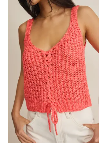 Z Supply Tate Lace Up Sweater