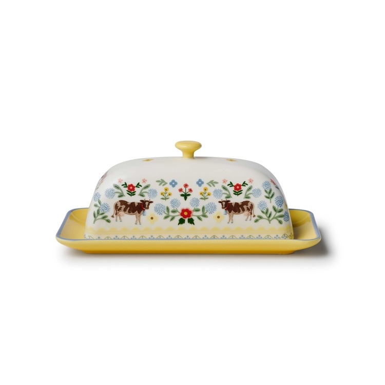Rifle Paper Co Home Sweet Home Porcelain Butter Dish