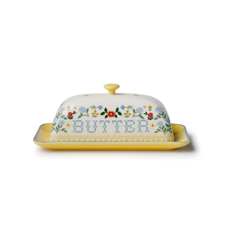 Rifle Paper Co Home Sweet Home Porcelain Butter Dish