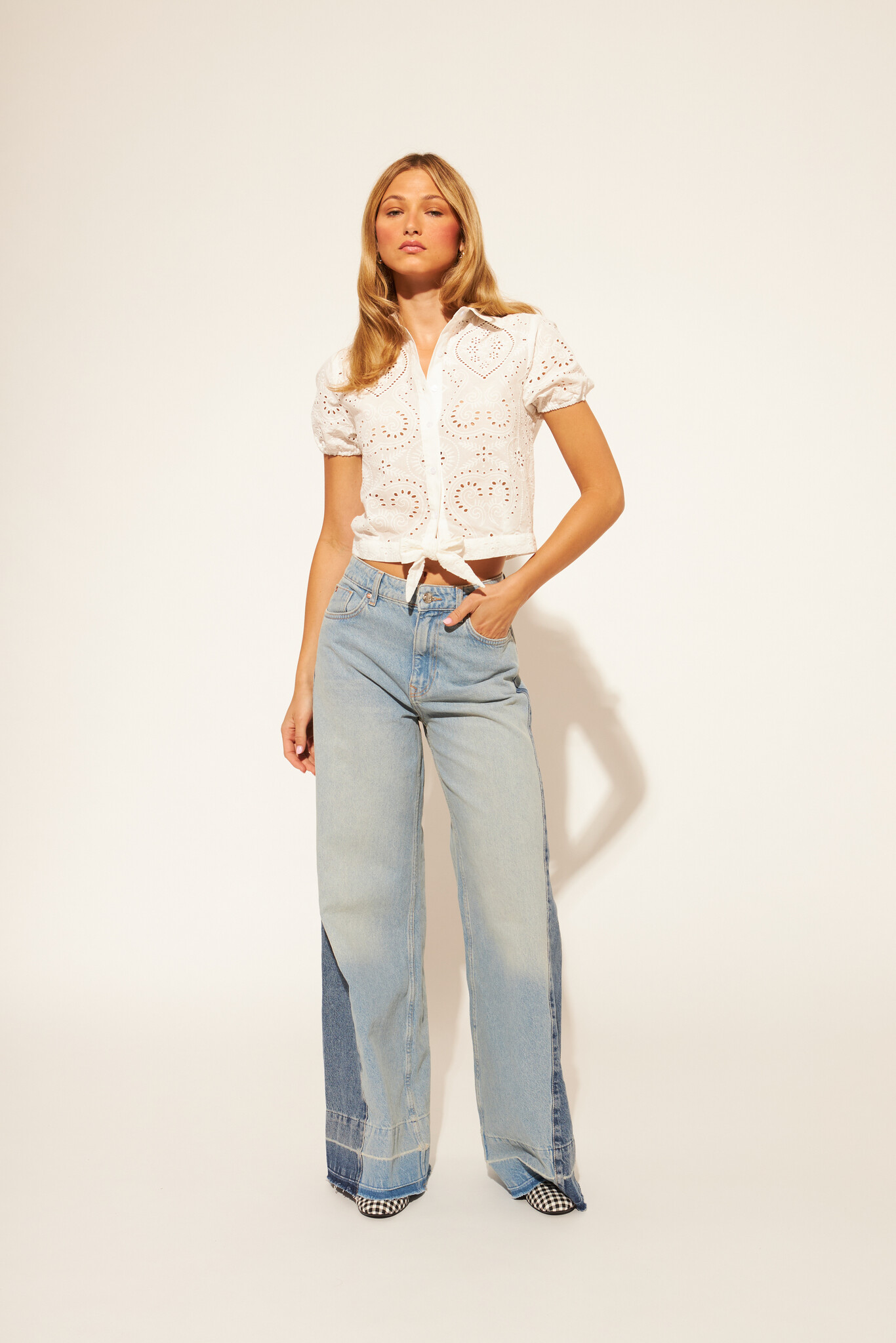 John + Jenn Niccolo Eyelet Top