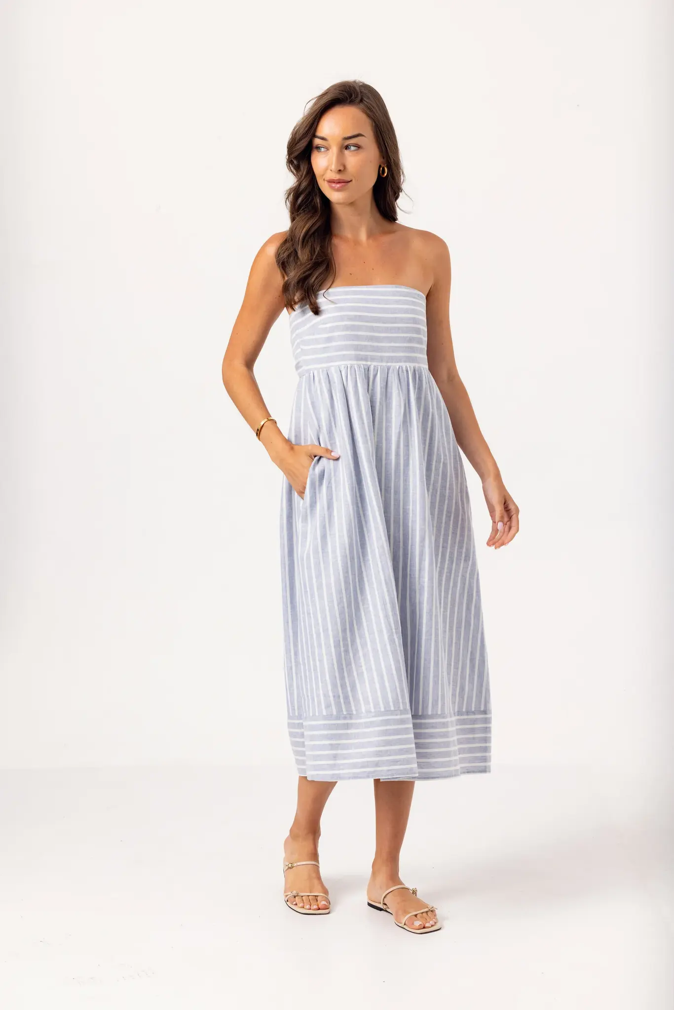 Sundays Slate Stripe Kenny Dress