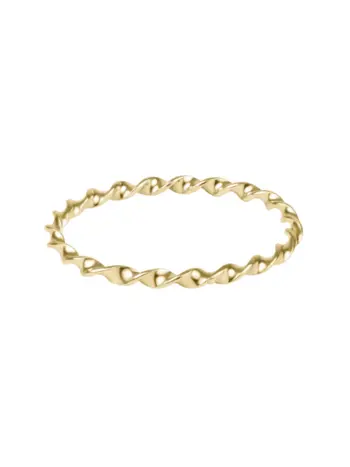 enewton Classic Gold Twisted Thin Band Ring