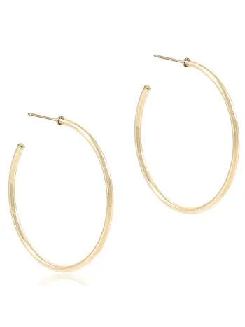enewton Round Gold 1.75" Post Hoop-2MM Smooth