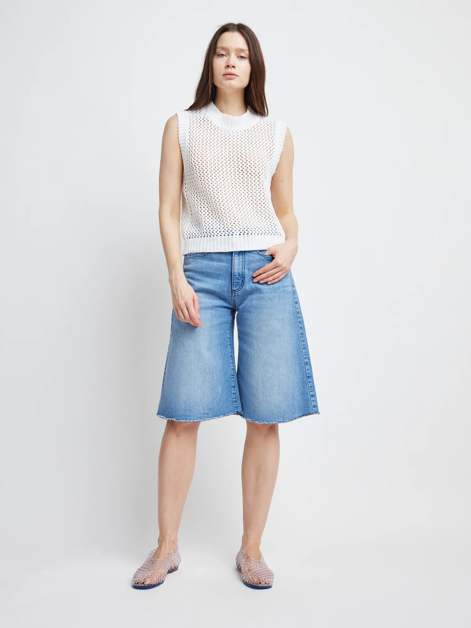 Self Contrast Dade Crop Sweater