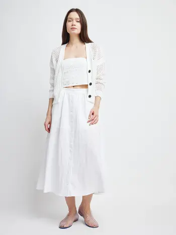Self Contrast Maggie Fishnet Cardigan
