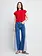 Self Contrast Gillian Crop Sweater Tee