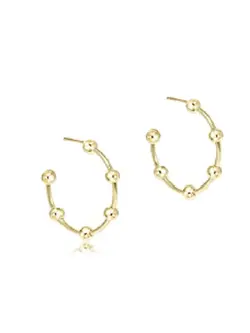 enewton Beaded Simplicity 1" Post Hoop-Gold 4MM