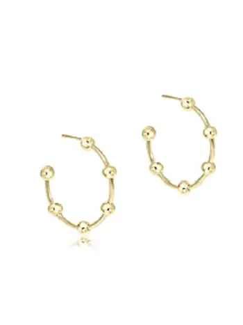 enewton Beaded Simplicity 1" Post Hoop-Gold 4MM
