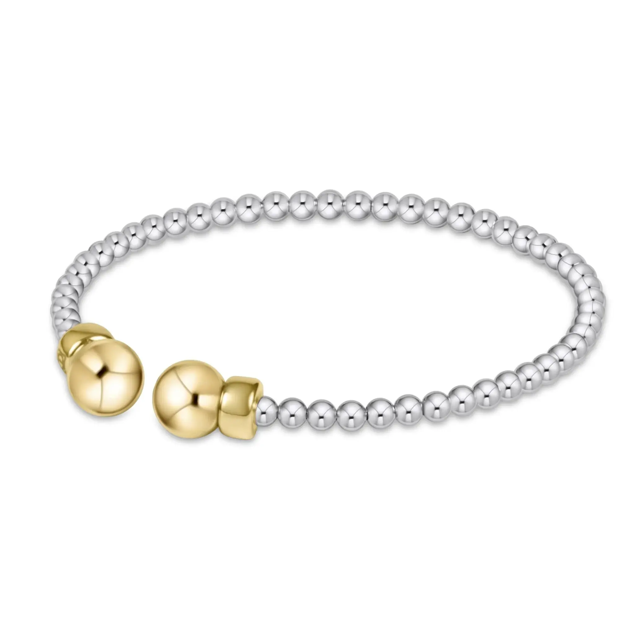 enewton Classic Mixed Metal 3MM Bead Cuff-Gold