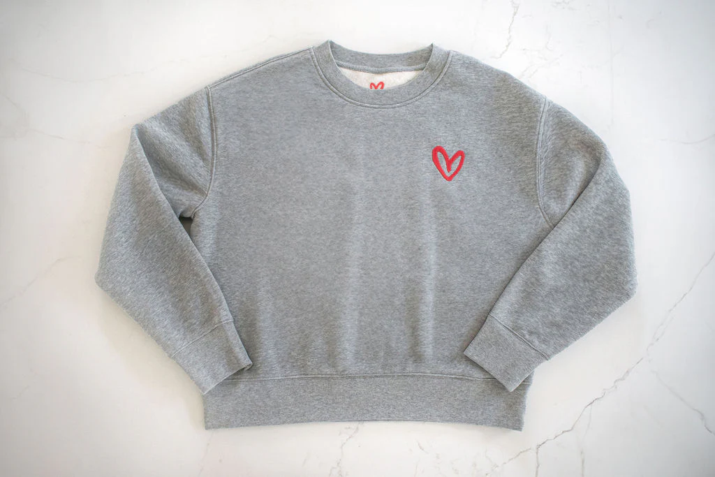 House of Shan Live What You Love Relaxed Graffiti Crewneck