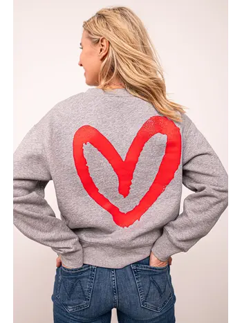 House of Shan Live What You Love Relaxed Graffiti Crewneck