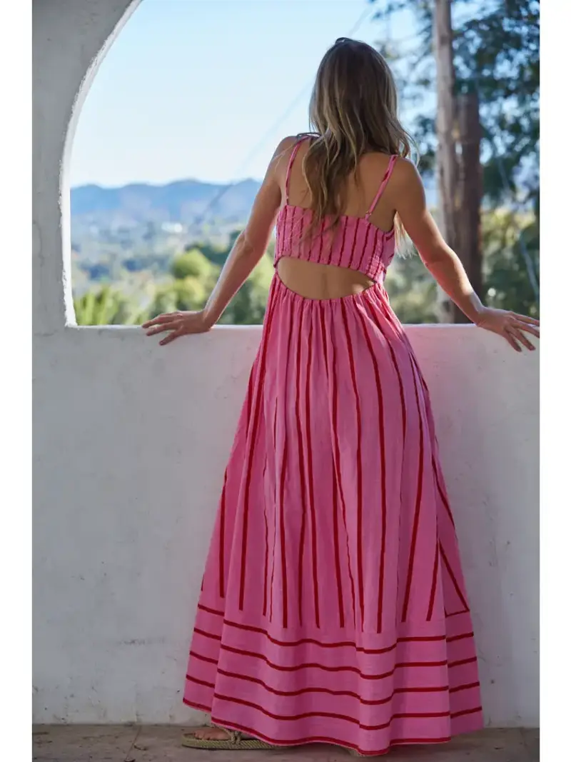 By Together Lynsey Striped Maxi Dress