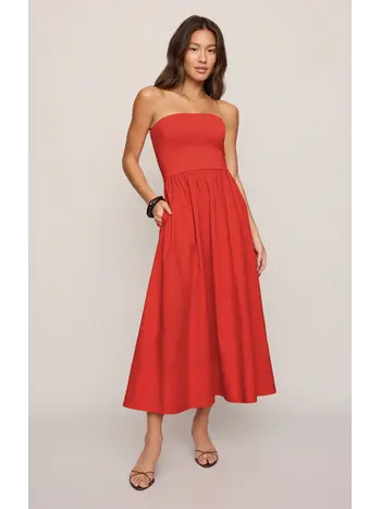 Z Supply Sunsought Strapless Midi Dress