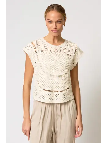 Central Park West Ember Machine Crochet Top