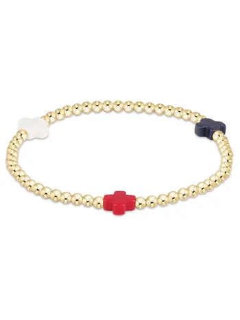 enewton Signature Cross 3mm Gold Bracelet