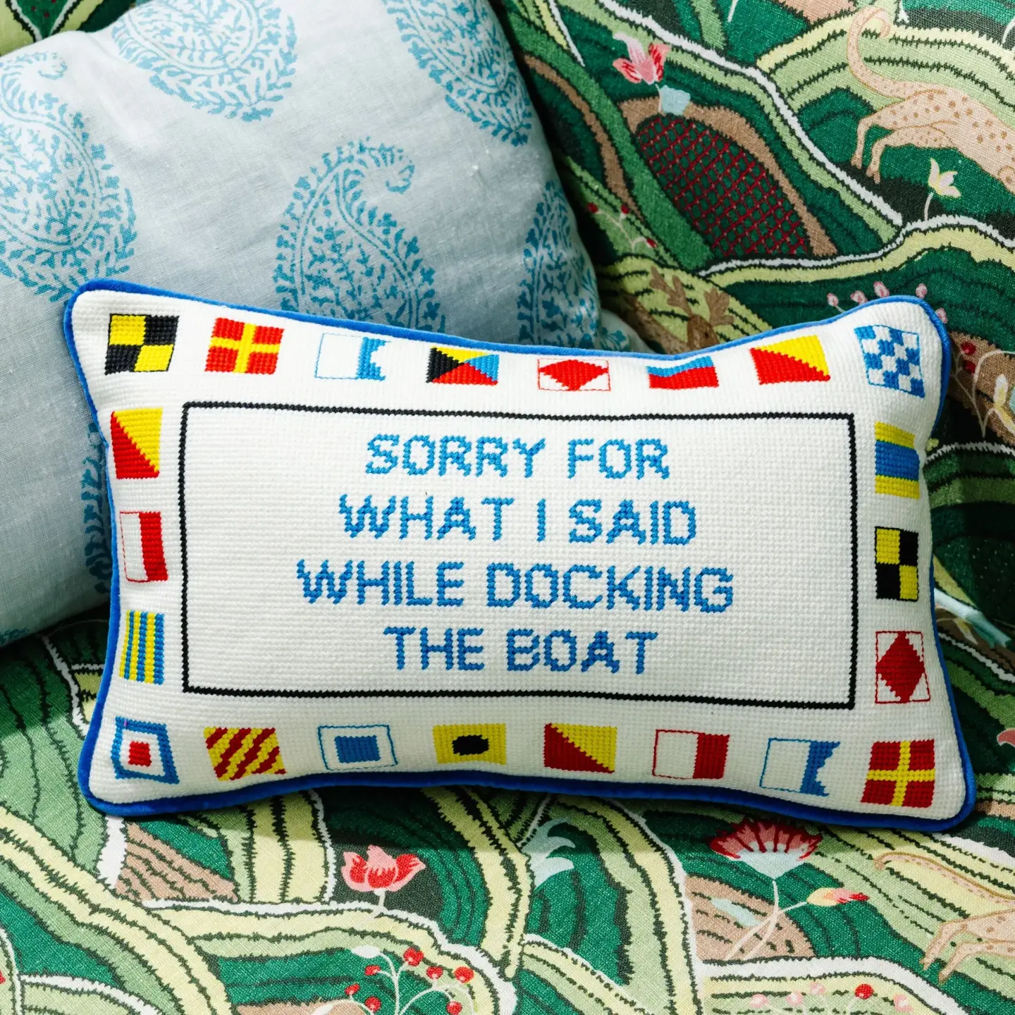 Furbish Studio Docking the Boat Pillow