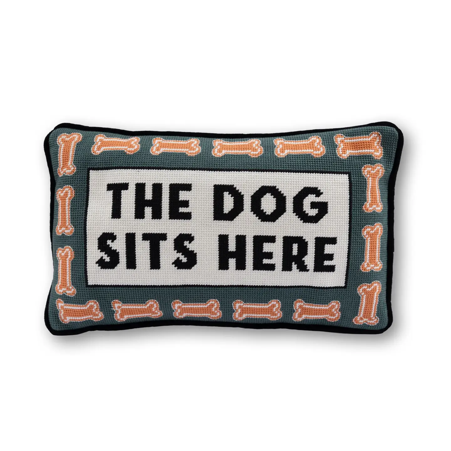 Furbish Studio Dog Sits Here Pillow