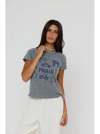 Sunny Somewhere Happiest in Paris Femme Crew