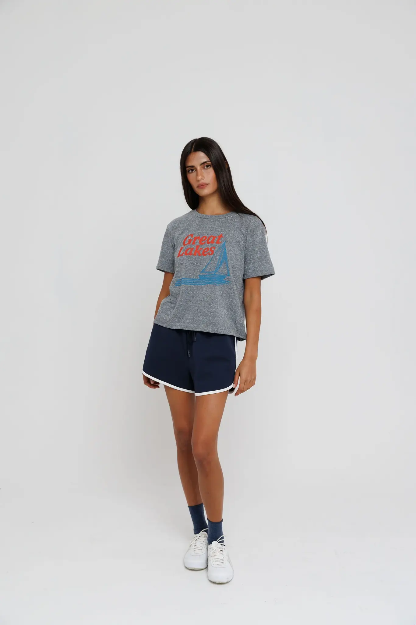 Sunny Somewhere Great Lakes Sailboat Everyday Tee
