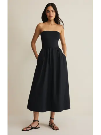 Z Supply Sunsought Strapless Midi Dress