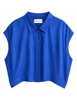 Self Contrast Bella Oversize Sleeveless Blouse