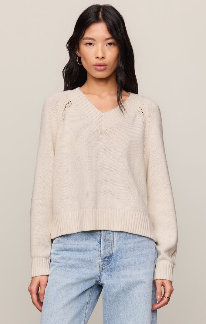 t*☆様 Stone  V-NeckKnit Stratton V-Neck Sweater - Love, Charlie