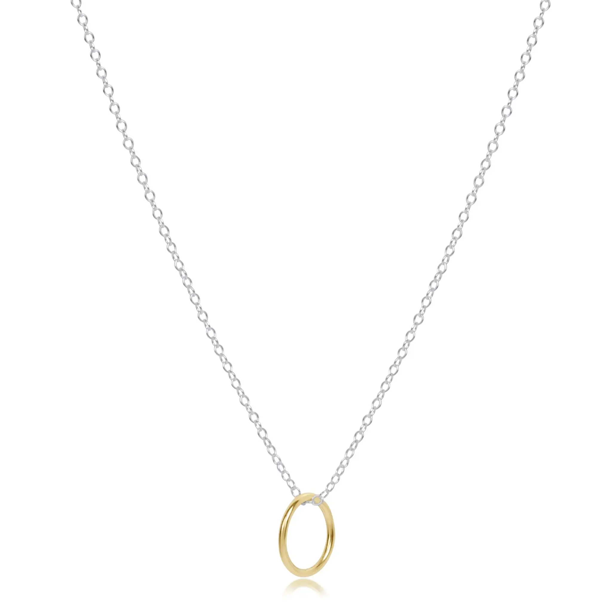 enewton 16" Necklace Mixed Metal-Halo Gold Charm