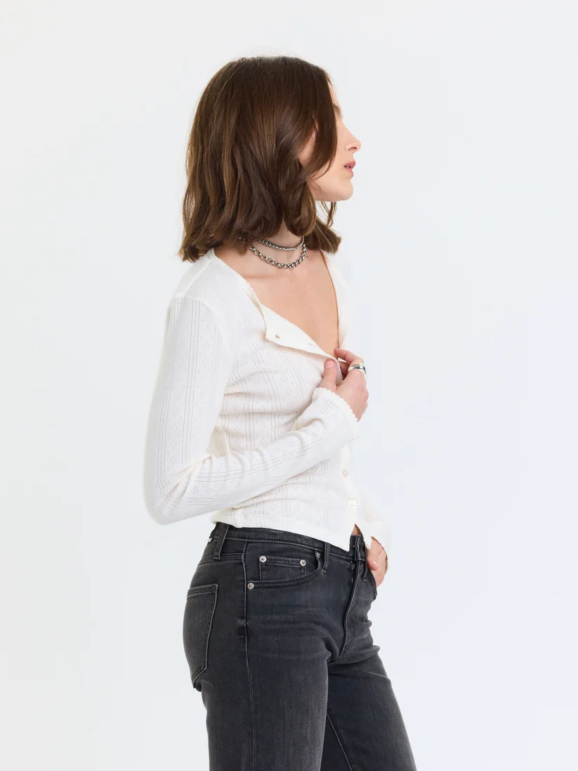 Daze Stargazer Pointelle Cardigan