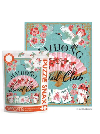 Werkshoppe Mahjong Social Club 100 Piece Puzzle Snax