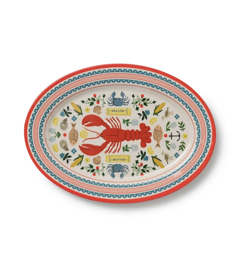 Rifle Paper Co Seaside Melamine Serving Platter